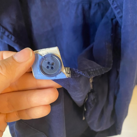 Harper Blue Open Front Drapey Lightweight Jacket Size Medium - Picture 9 of 10